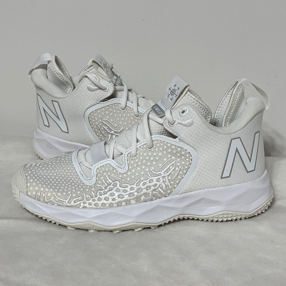 New Balance Freeze LX v3 Lacrosse Turf Shoes Mens 9.5 White Silver FREEZTW3